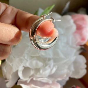 Argento Vivo Silver Hoop Earrings